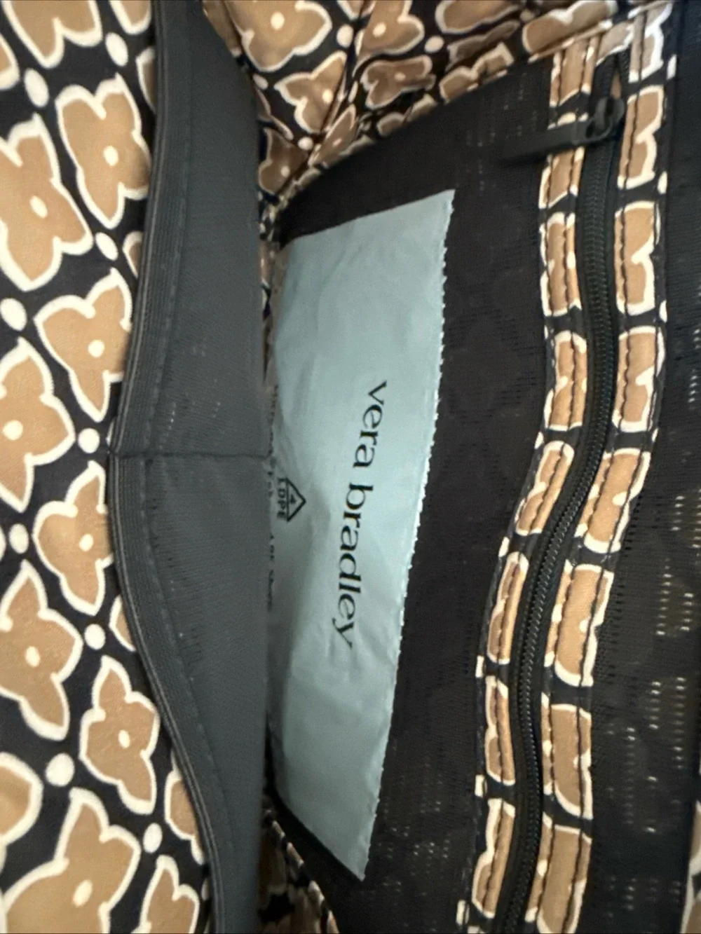 Vera Bradley Cord Organizer Moonless Night Black in Featherweight $59 MSRP